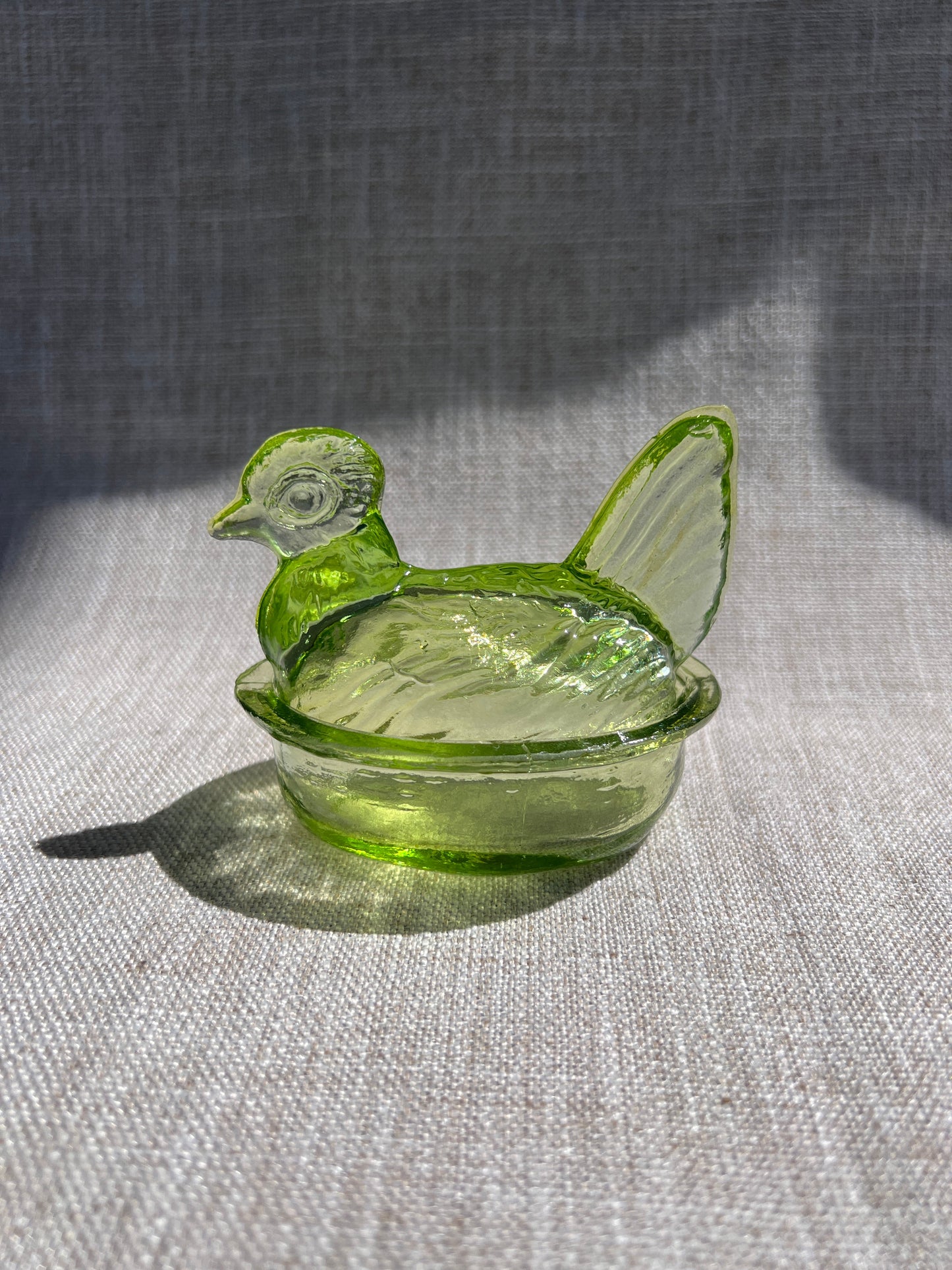 Nesting Hen Bowl & Lid - EUCALYPTUS | Hand Blown Glass - Colombia-3