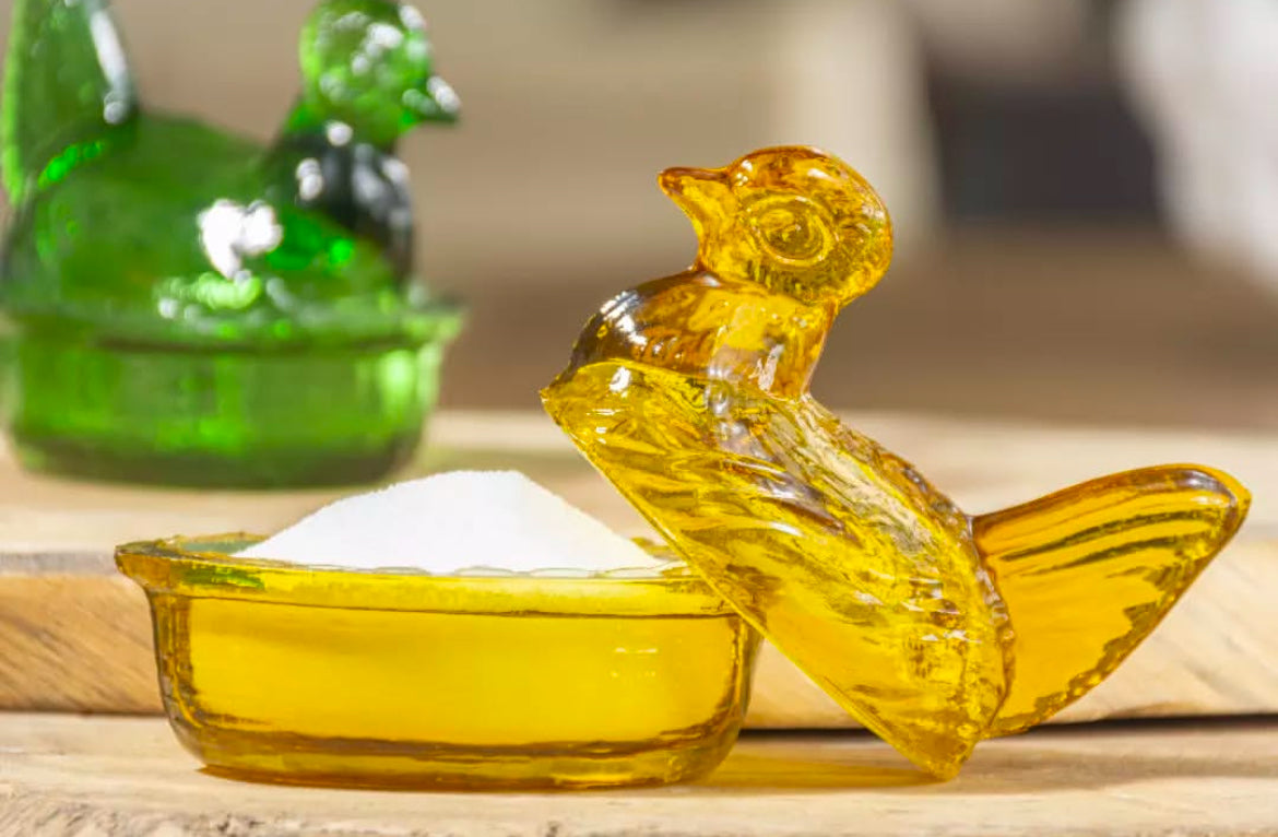 Nesting Hen Bowl & Lid - HONEY YELLOW | Hand Blown Glass - Colombia-3