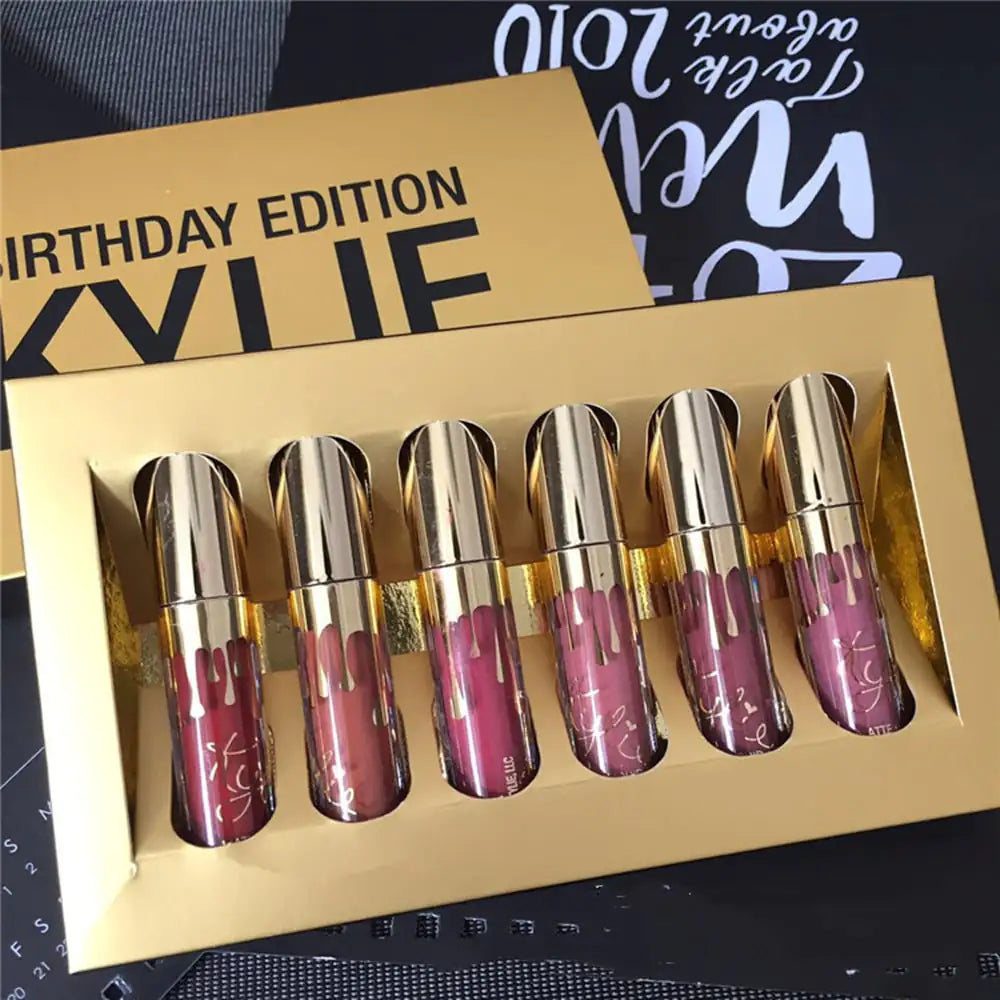 Set de 6 Labiales Dorados - Edición Cumpleaños Kelly Kim